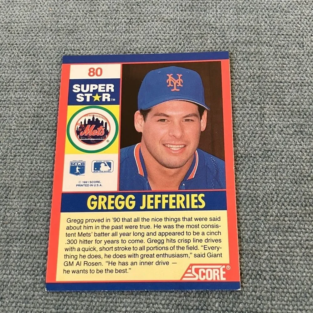 1991 Score New York Mets Baseball Card Trading Card